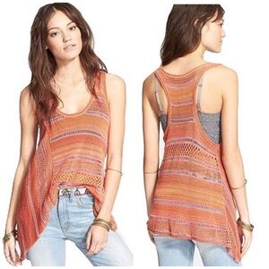 FREE PEOPLE Love Bird Crochet Knit Tank Top S